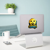 🎮💀 “Hardcore Gaming” Pixel Skull Sticker 👾🔥 (Laptop auf Schreibtisch)