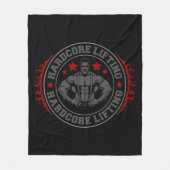 Hardcore Lifting Flexing Bodybuilder Fleecedecke (Vorderseite)