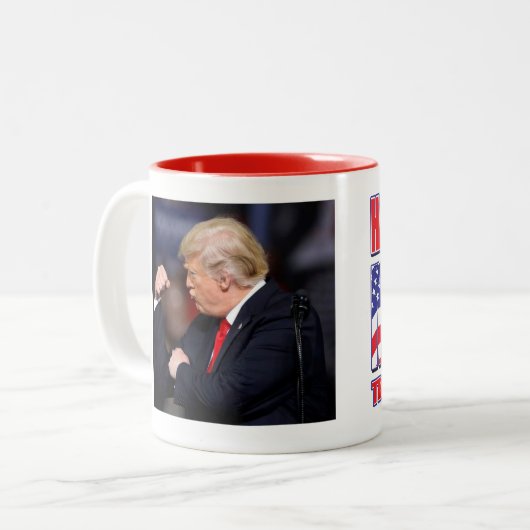 Hardcore Maga 2024 Zweifarbige Tasse (Vorderseite Links)