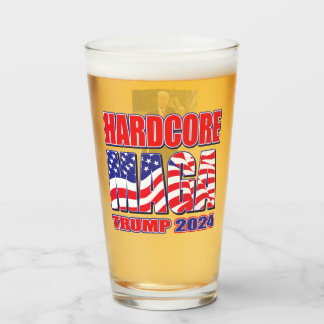 Hardcore MAGA Trump 2024 Glas
