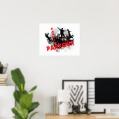Hardcore Parkour Grunge City Poster (Heimbüro)