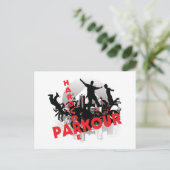 Hardcore Parkour Grunge City Postkarte (Stehend Vorderseite)