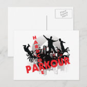Hardcore Parkour Grunge City Postkarte (Vorne/Hinten)