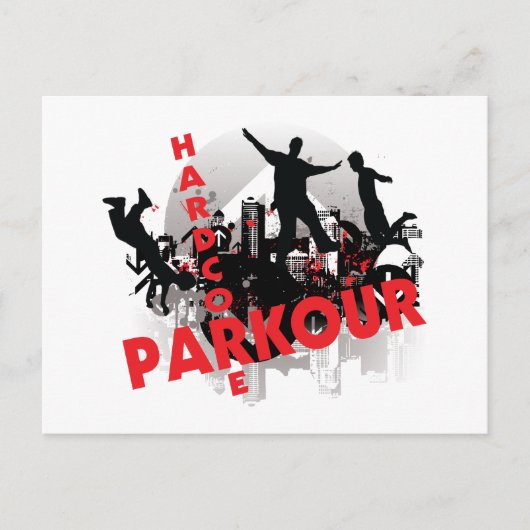 Hardcore Parkour Grunge City Postkarte (Vorderseite)