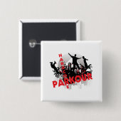 Hardcore Parkour Grunge-Stadt Button (Vorne & Hinten)