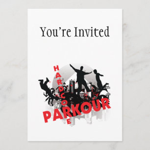 Hardcore Parkour Grunge-Stadt Einladung