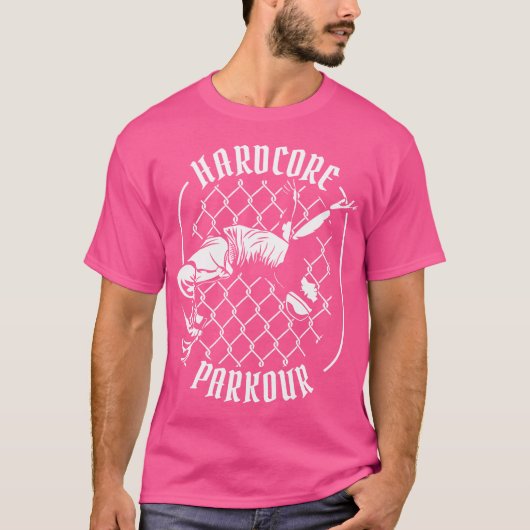 Hardcore Parkour Training Wall Run Traceur Jumper T-Shirt (Vorderseite)