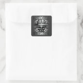 HARDCORE RAUBEIN QUADRATISCHER AUFKLEBER (Tasche)