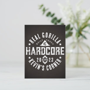 HARDCORE Real Gorilla baut Tough Alpha Male Postkarte