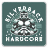 HARDCORE SILVERBACK GORILLA AUFKLEBER (Vorderseite)