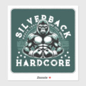 HARDCORE SILVERBACK GORILLA AUFKLEBER (Blatt)