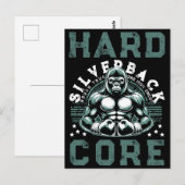 HARDCORE SILVERBACK GORILLA POSTKARTE (Vorne/Hinten)