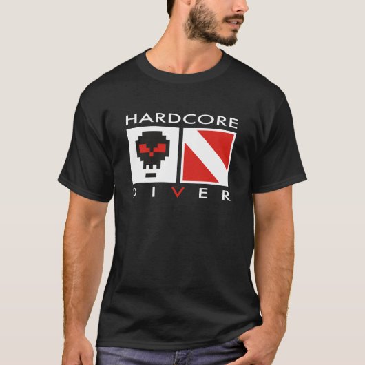 Hardcore-Taucher, Sporttauchen-T - Shirt (Vorderseite)