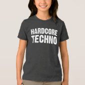 Hardcore-Techno-Distressed-Logodesign Tri-Blend Shirt (Vorderseite)