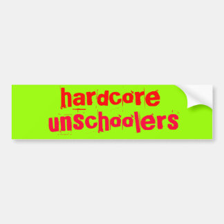 hardcore unschoolers - besonders angefertigt autoaufkleber