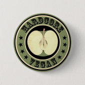 Hardcore vegan button (Vorderseite)