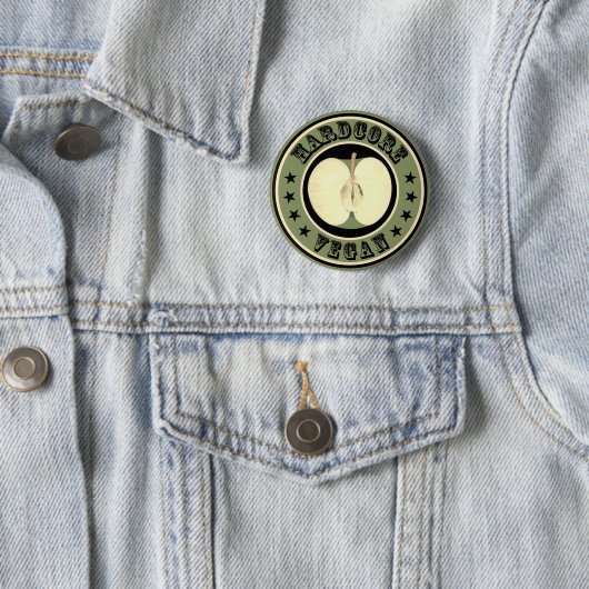 Hardcore vegan button (Beispiel)
