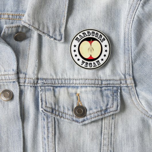 Hardcore vegan button (Beispiel)