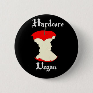 Hardcore-veganer Apple-Entwurf Button