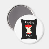 Hardcore Veganes Apple-Design Magnet (Vorderseite/Rückseite)
