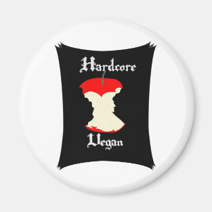 Hardcore Veganes Apple-Design Magnet