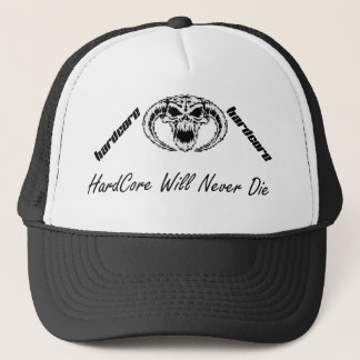 hardcore will never die  trucker cap truckerkappe