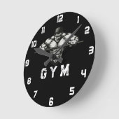 Hardcore Workout Clock Power Grip Gym Decke Runde Wanduhr (Winkel)
