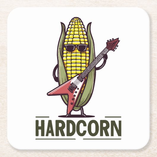 HardCorn Rechteckiger Pappuntersetzer (Vorderseite)