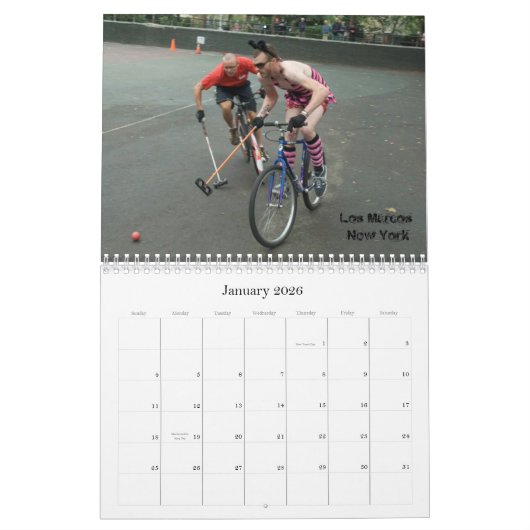 Hardcourt-Fahrrad-Polo - besonders angefertigt Kalender (Jan 2026)