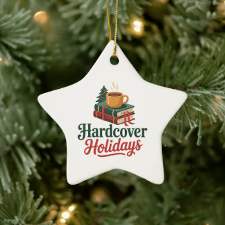 Hardcover Holidays Festive Keepsake Keramik Ornament