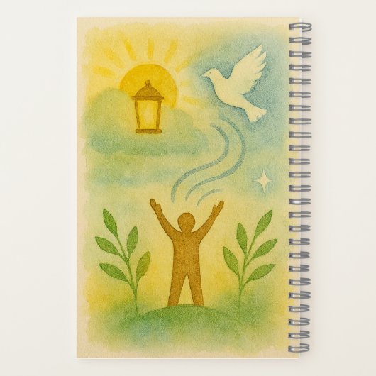 Hardcover-Notebook "Carried by Hope" Notizblock (Rückseite)