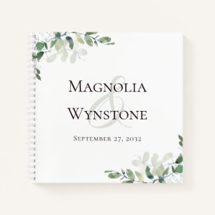 HARDCOVER Wedding Eukalyptus Greenerity Gästebuch Notizblock