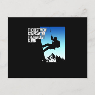 Hardest Climb Mountain Climber Rock Climbing Lover Einladungspostkarte