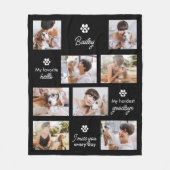 Hardest Goodbye Pet Dog Memorial 8-Photo Collage Fleecedecke (Vorderseite)