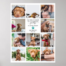 Hardest Goodbye | Pet Memorial 11 FotoCollage Poster