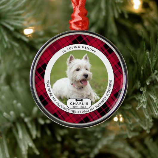 Hardest Goodbye Pet Memorial Glass Ornament (Baum)