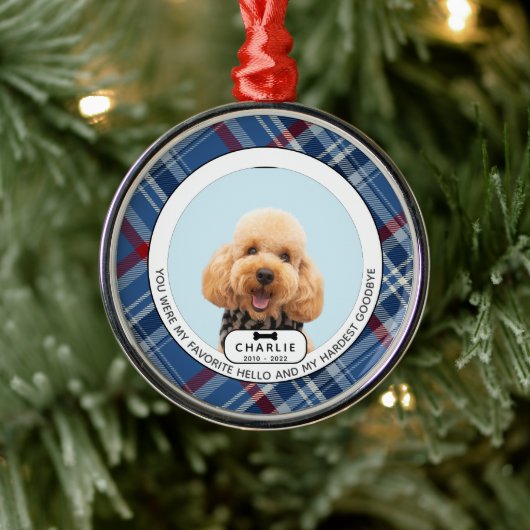Hardest Goodbye Pet Memorial Glass Ornament (Baum)
