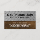 Hardhat Construction-Logo | Stahlholz Visitenkarte (Rückseite)