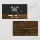 Hardhat Hammers | Metall und Holz Visitenkarte (Vorne/Hinten)