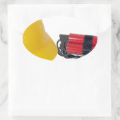 HardHatDynamit052714.png Ovaler Aufkleber (Tasche)