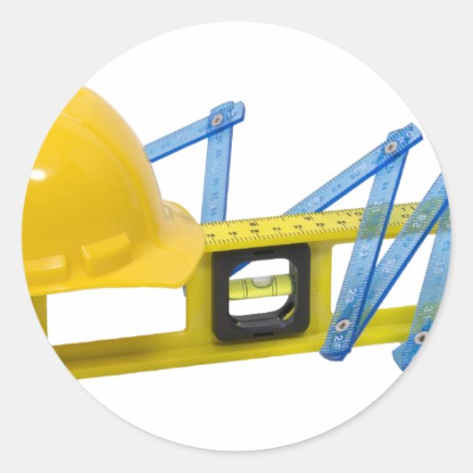 HardHatLevelConstruction62509 Runder Aufkleber (Vorderseite)