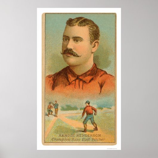 Hardie Henderson Baseball 1888 Poster (Vorne)