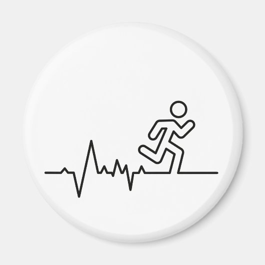 Hardlopen, Triatlon des Marathon Sport Hochzeit. Magnet (Vorne)