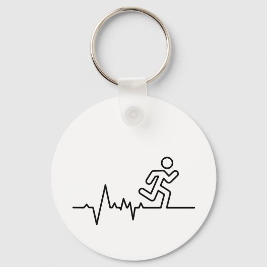 Hardlopen, Triatlon des Marathon Sport Hochzeit. Schlüsselanhänger (Vorderseite)