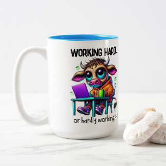 Hardly Working  Zweifarbige Tasse