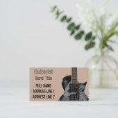 Hardrock-/Metallmusiker Visitenkarte (Stehend Vorderseite)