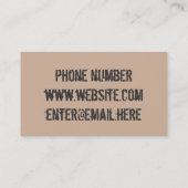 Hardrock-/Metallmusiker Visitenkarte (Rückseite)