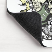 Hardrock-Schädel und Gitarren Mousepad (Ecke)