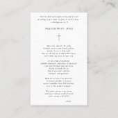 Hardship Aid Cross St. Jude Foto Gebetskarte Visitenkarte (Rückseite)