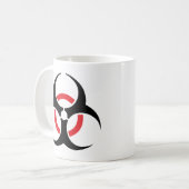 hardstyle schwarze rote Ikone Kaffeetasse (Vorderseite Links)